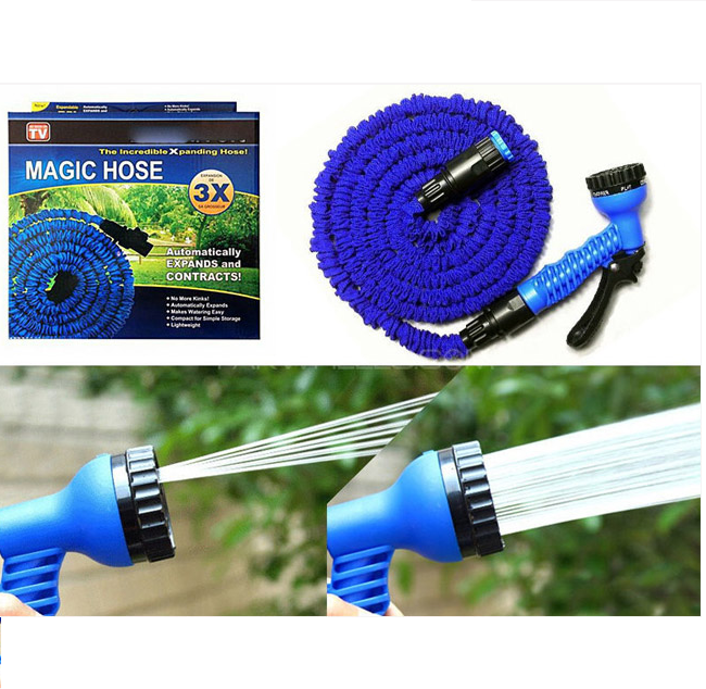 Magic Hose with Spray Gun (50 Ft.) – for Car Wash & Garden