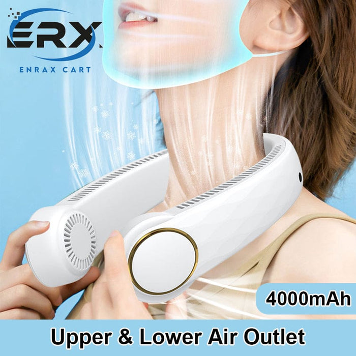 Mini Neck Portable No Bladeless Hanging Neck Rechargeable Air Cooler Mini Summer Sport Fan