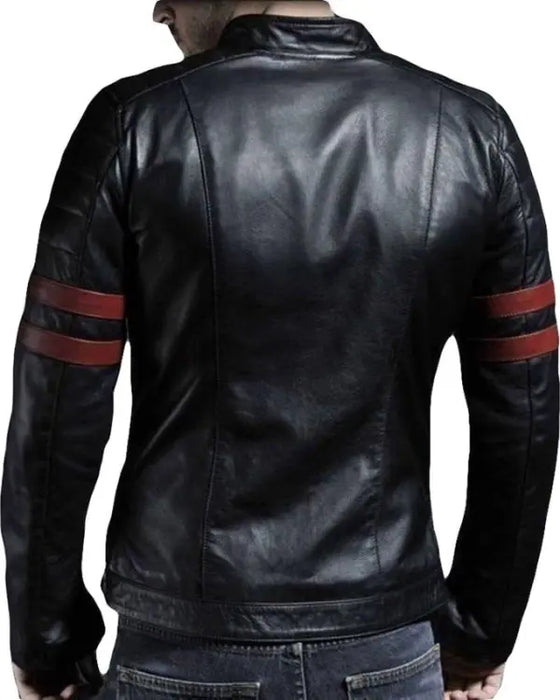 Black Faux Leather Highstreet Jacket For Men - Stay Stylish With This Faux Leather Jacket - Trending And Fashionable