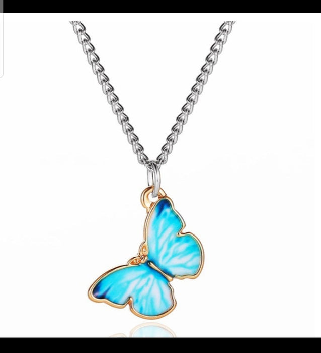 Butterfly Necklace In Cold Style