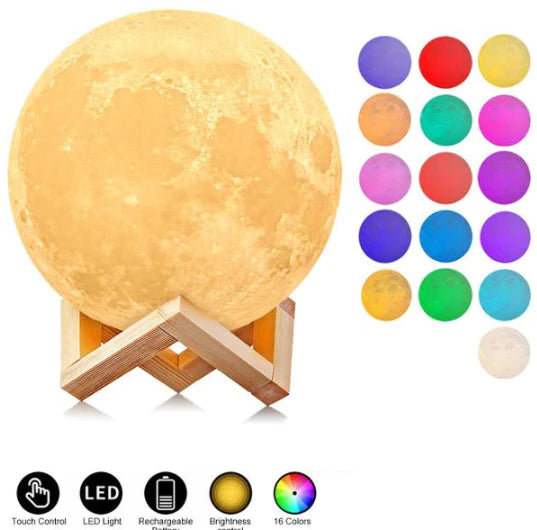 3D Touch Moon Lamp With Touch